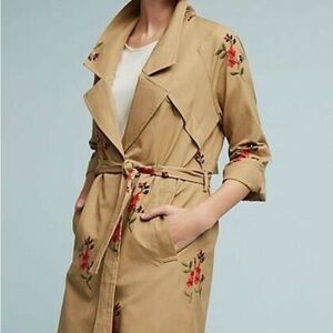 NWT- Cartonnier Floral Trench- Size L